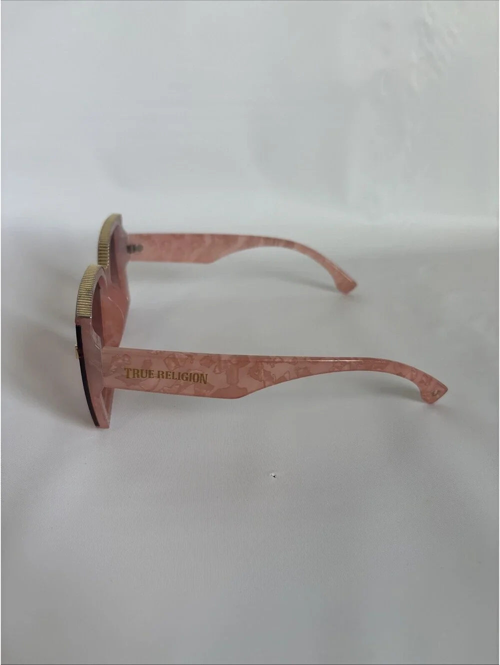 True Religion Oversized Sunglasses Pink Y2K